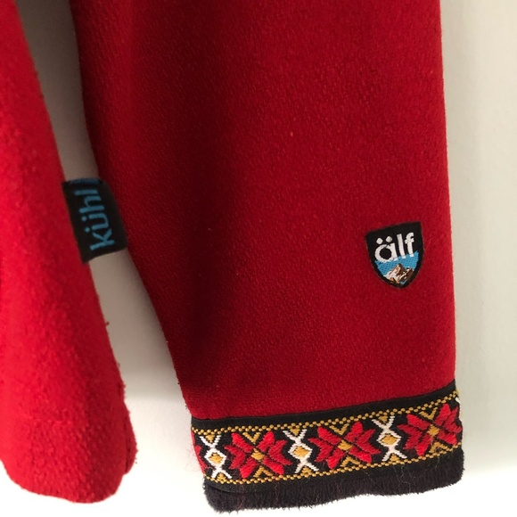 ALF By Kuhl Red Bergan Wool Zip Front Jacket Size XS - Picture 4 of 12